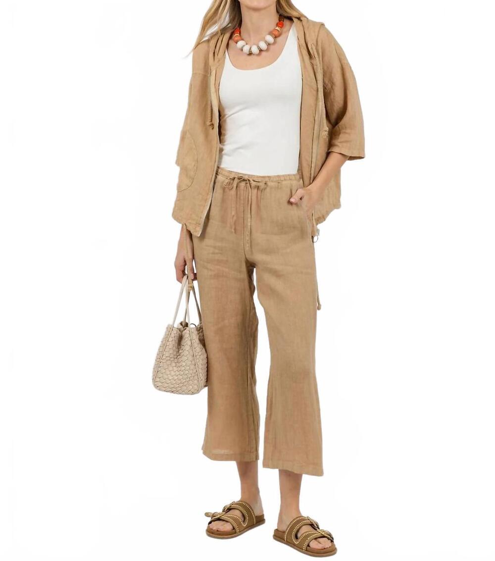 NEW ELLIOTT LAUREN zip front linen jacket in macchiato
